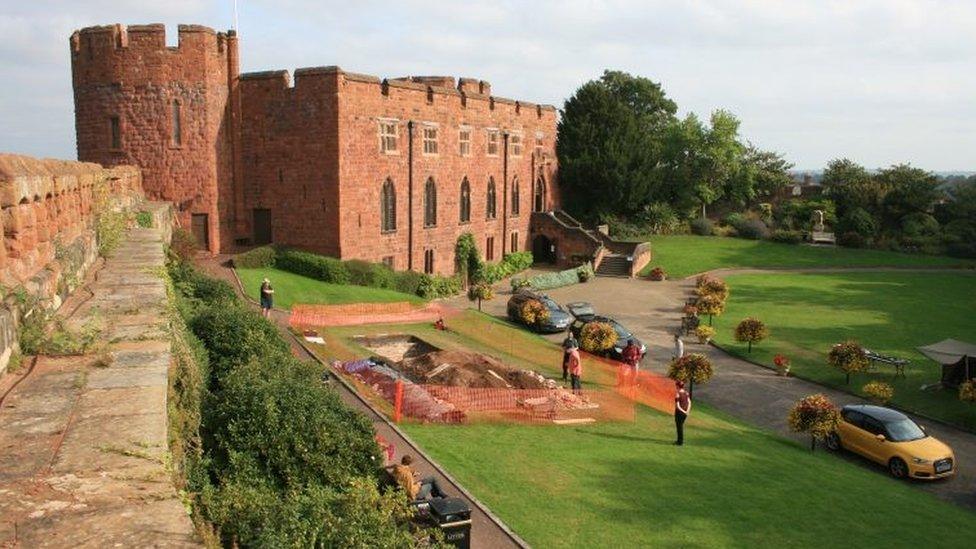 A previous excavation at Shrewsbury Castle in 2020