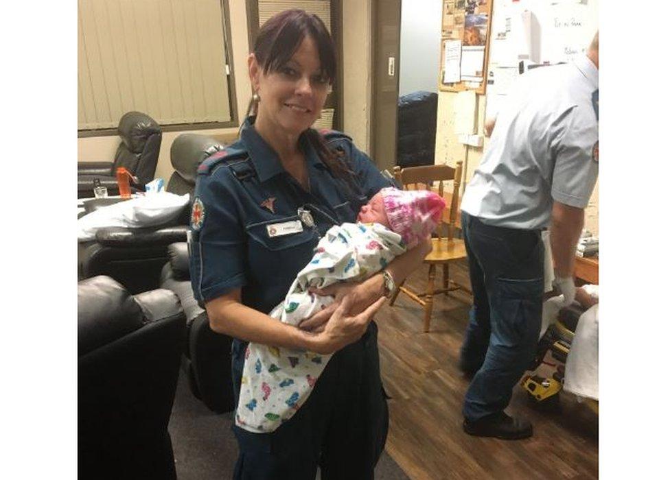 Billiana was safely delivered by a graduate paramedic, named only as Pam