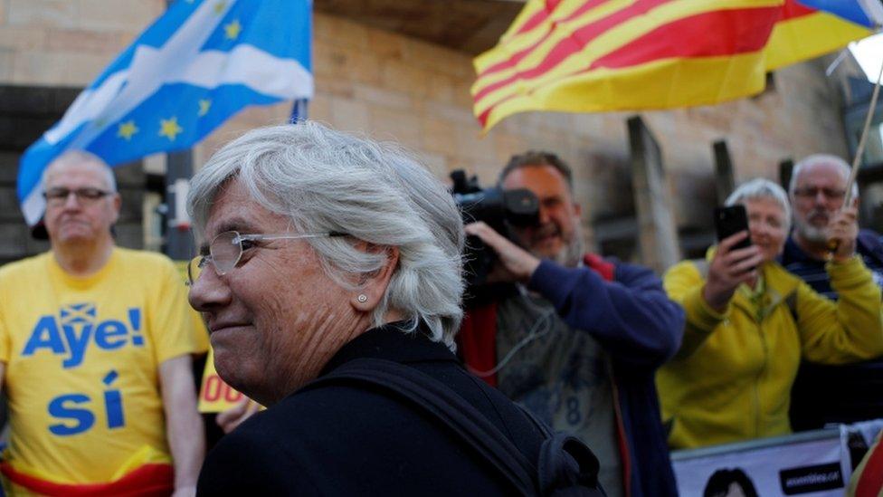 Clara Ponsati outside court