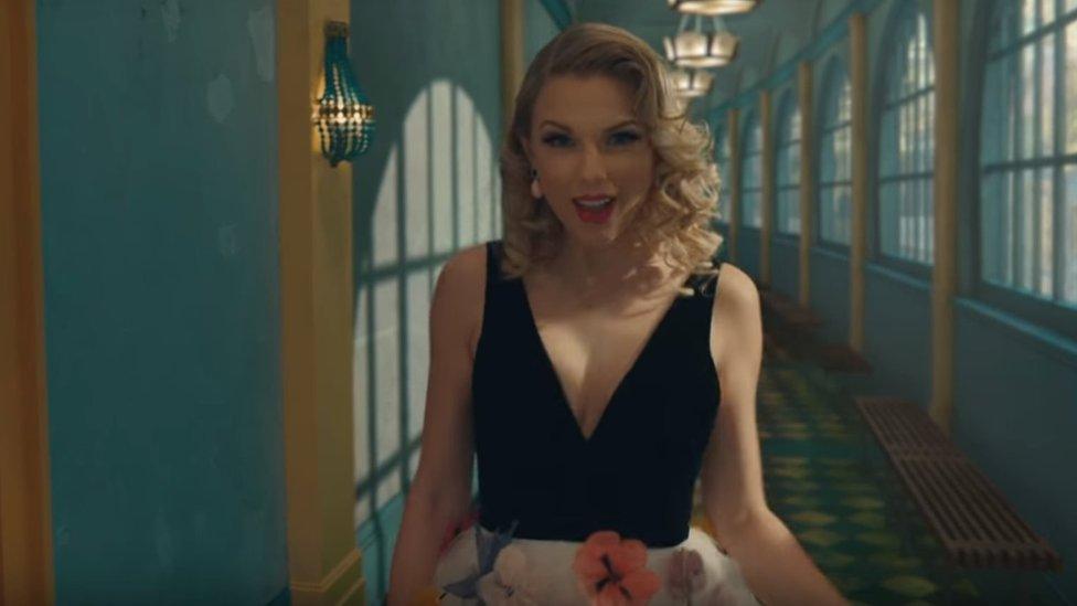 Taylor Swift shown in music video