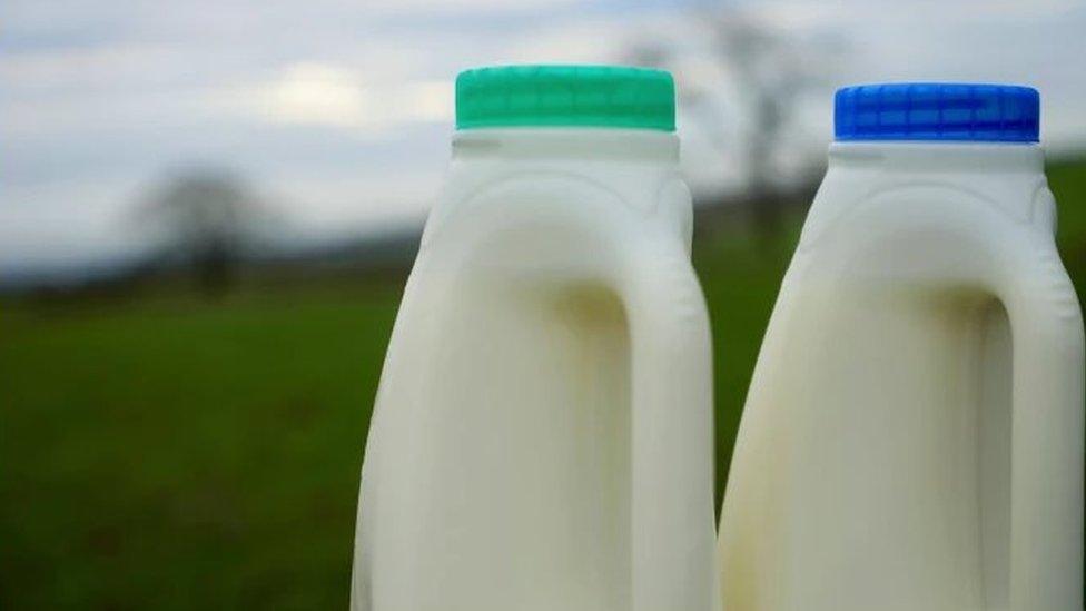 Muller milk bottles