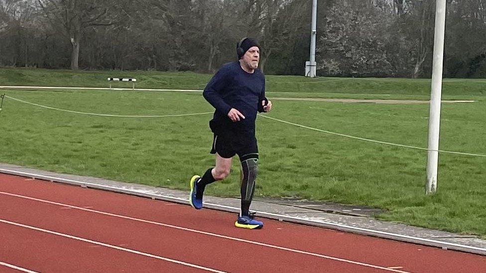 Jason on the athletics track