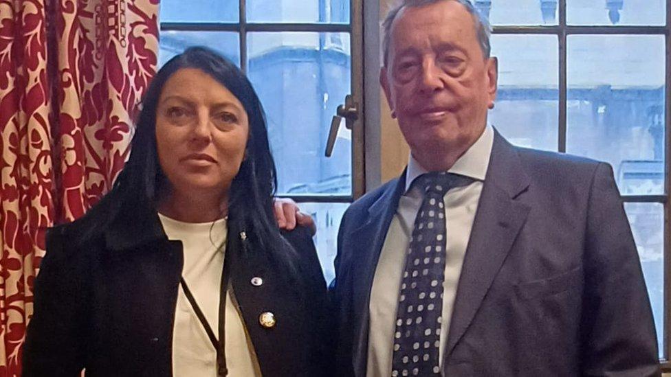 Clara White and Lord Blunkett