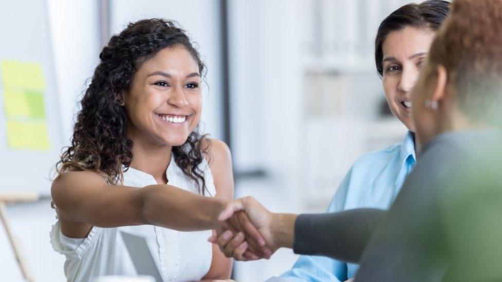 Woman in interview