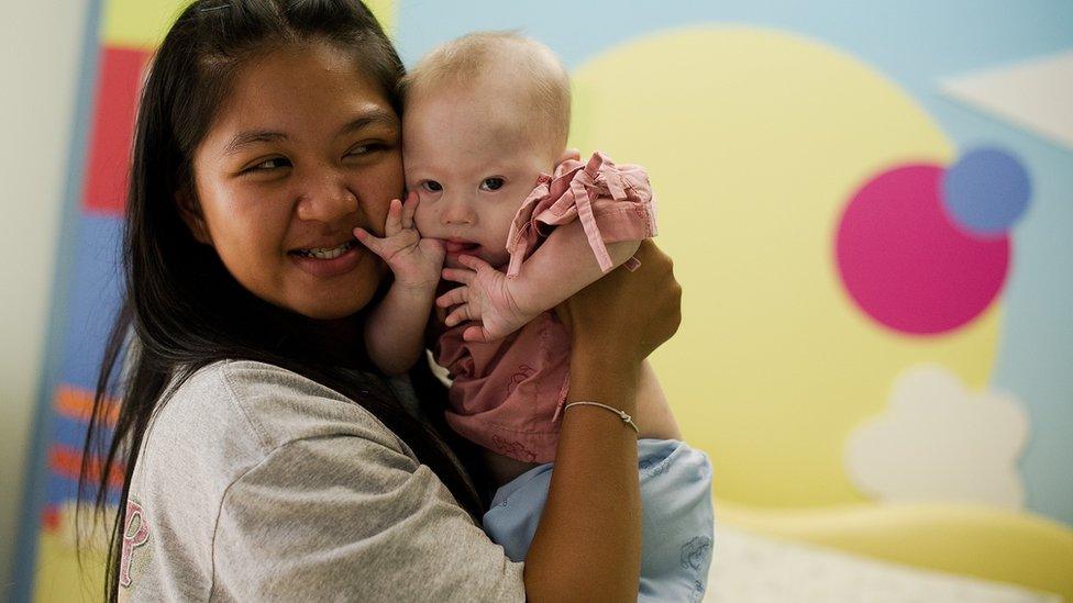 Pattaramon Chanbua with baby Gammy, who was born with Down's syndrome