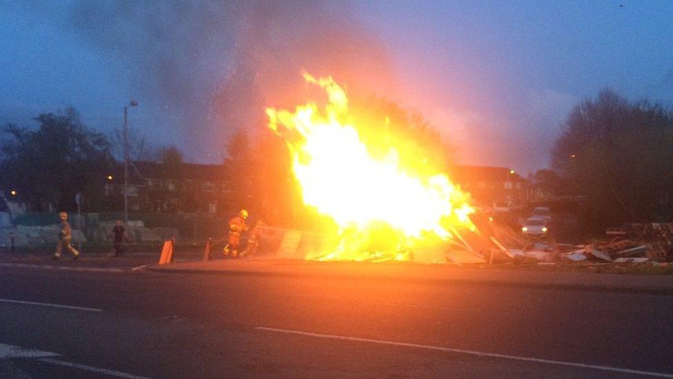 Shaw's Bridge bonfire near Belvoir