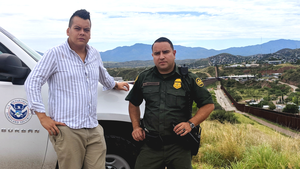 Nick Kwek with Agent Hernandez