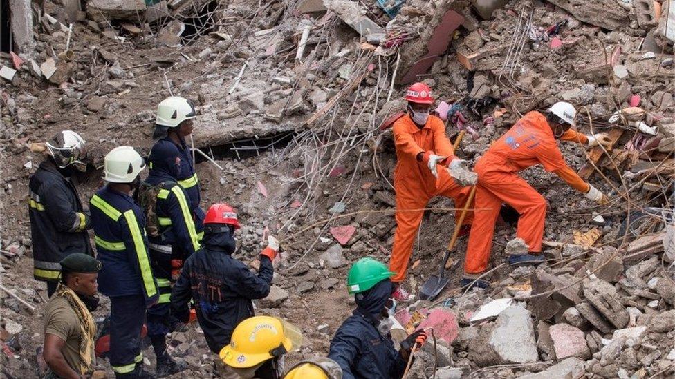 Rescue effort in Haiti (exact location not known)