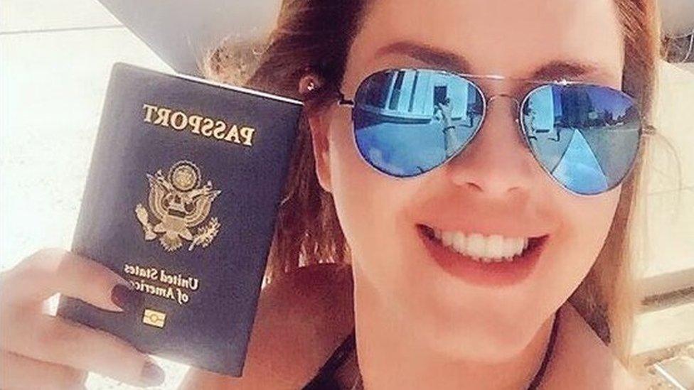 Screen grab of tweet posted by Alicia Machado which reads: "I received my passport" I'm ready to vote for my country, for you Hillary Clinton, for my daughter, for women workers"