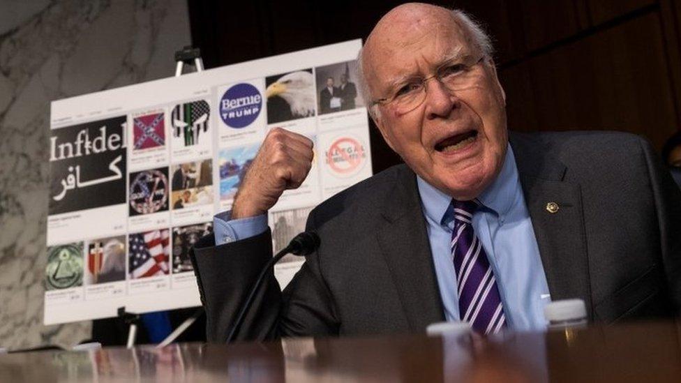 Alleged Russian-created Facebook pages behind Senator Patrick Leahy