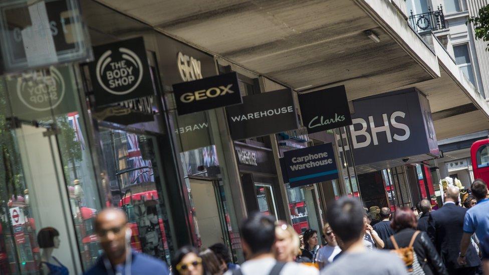 Shoppers on Oxford Street