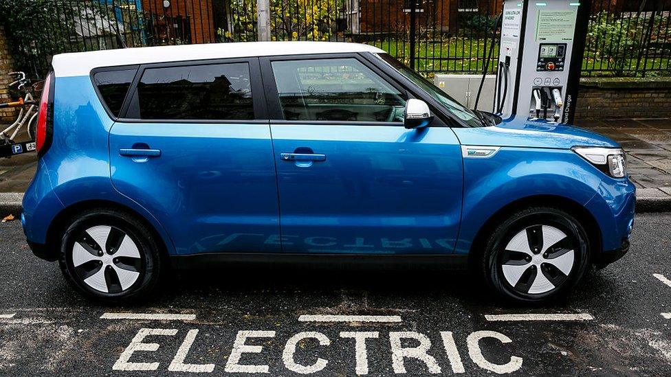 Go Ultra Low Kia Soul EV on charge on a London street