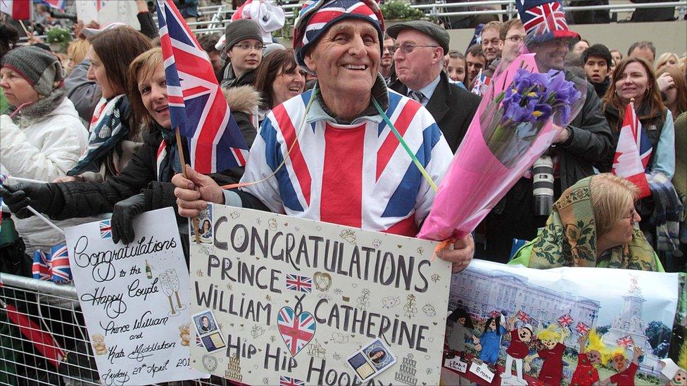 Royal enthusiast Terry Hutt, 77, waits outside Westminster Abbey