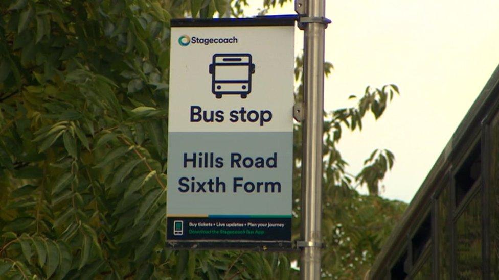 Bus stop sign