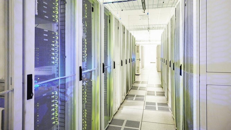 Server racks in a data centre