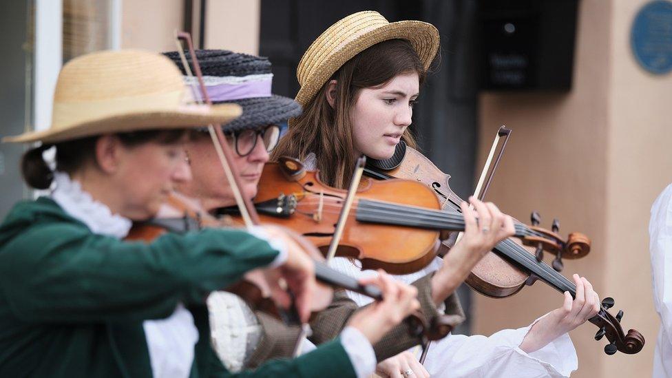 Musicians at Axbridge Pageant Festival