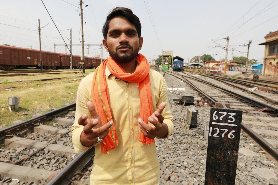 Pankaj Sharma at the station