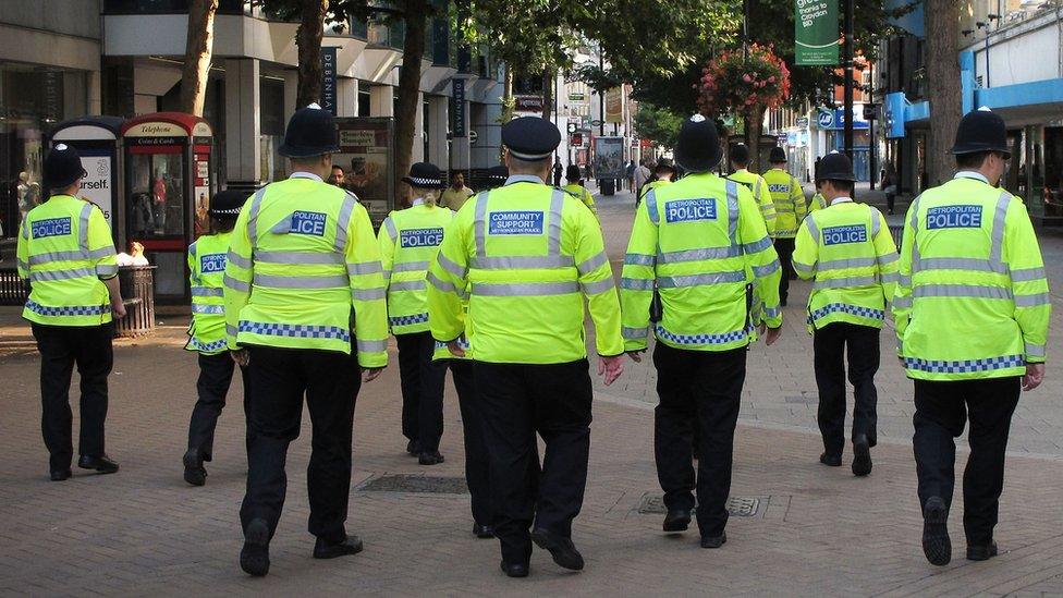 Police officers in Croydon