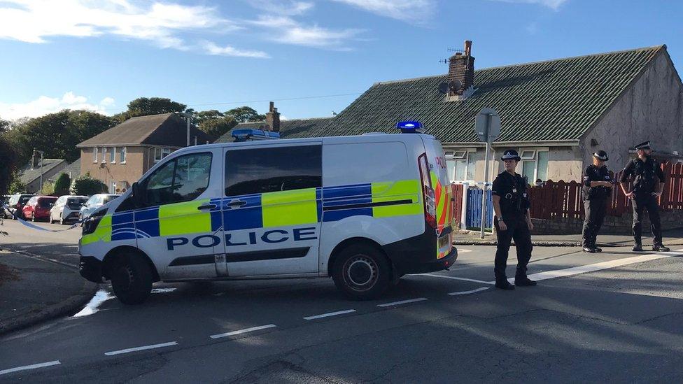 Police cordon near Willaston Primary School