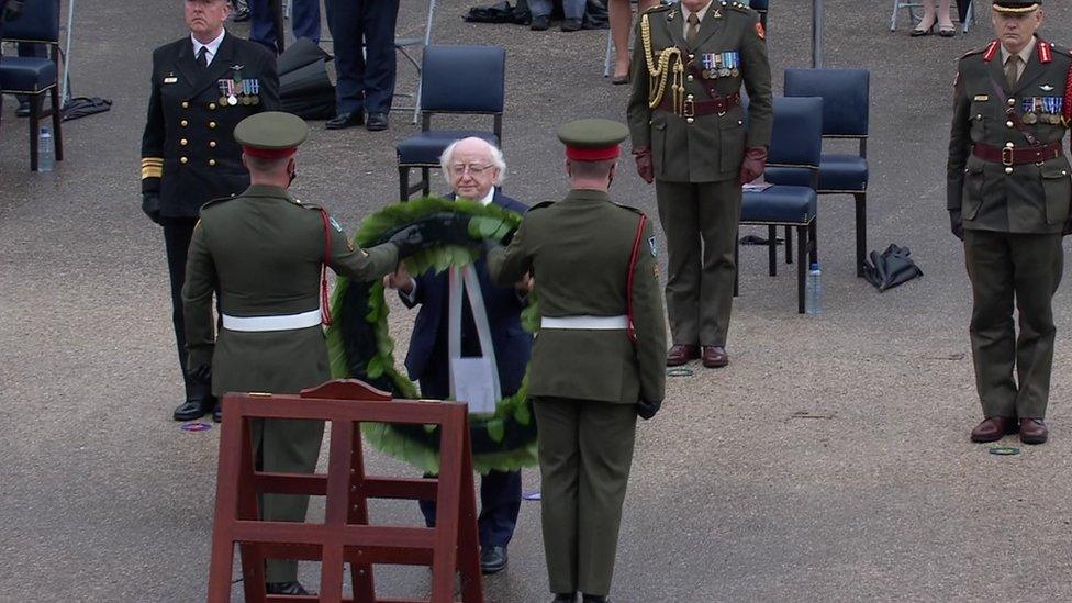 Irish President Michael D Higgins at an event to mark the national day of commemoration in the Republic of Ireland last year