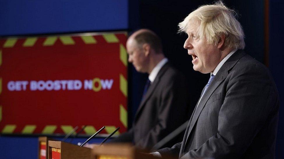 Chris Whitty and Boris Johnson