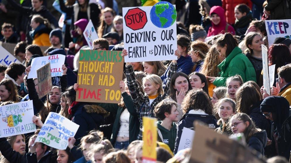 Climate protest in Edinburgh