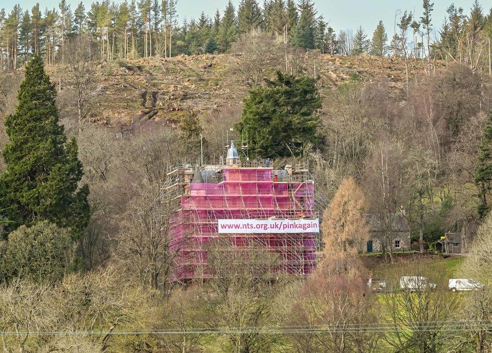 Craigievar Castle conservation work