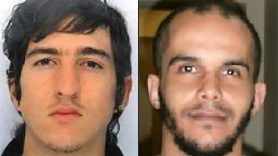 Clement B (L) and Mahiedine M (handouts from French police)