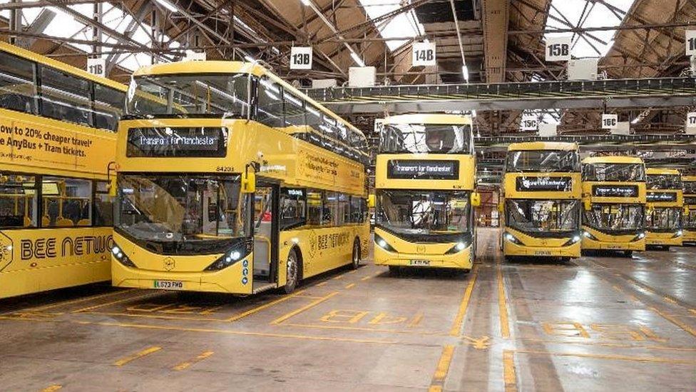 buses at Oldham depot