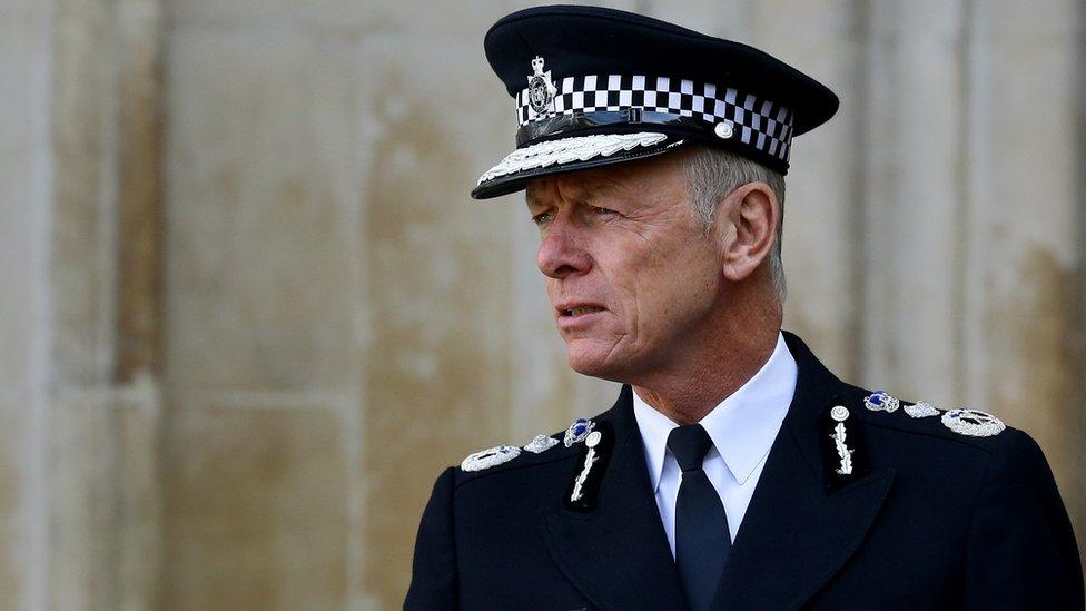 Metropolitan Police Commissioner Sir Bernard Hogan-Howe leaves Westminster Abbey