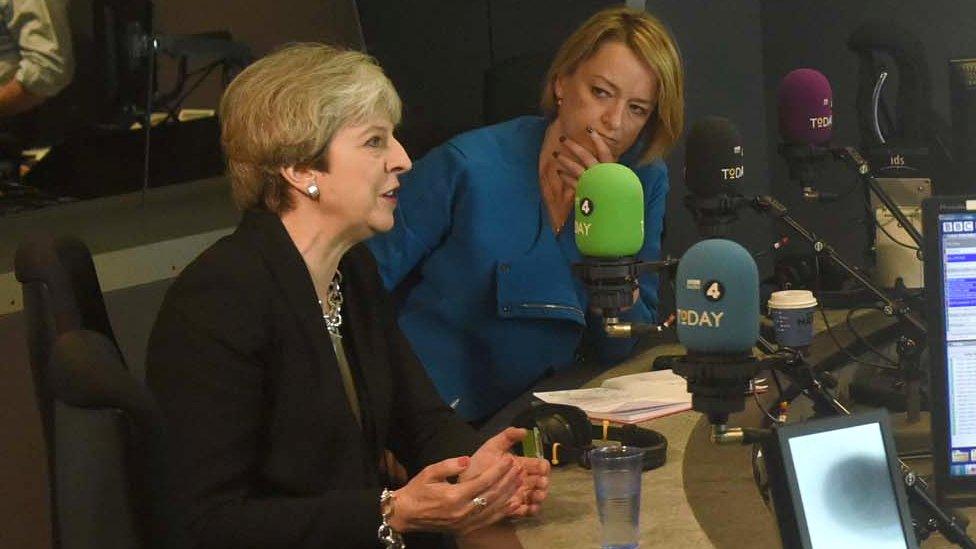 Prime Minister Theresa May and BBC political editor Laura Kuenssberg