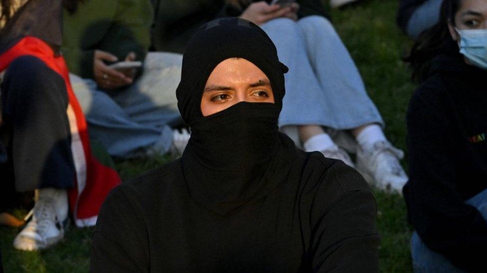 Protester at UCLA