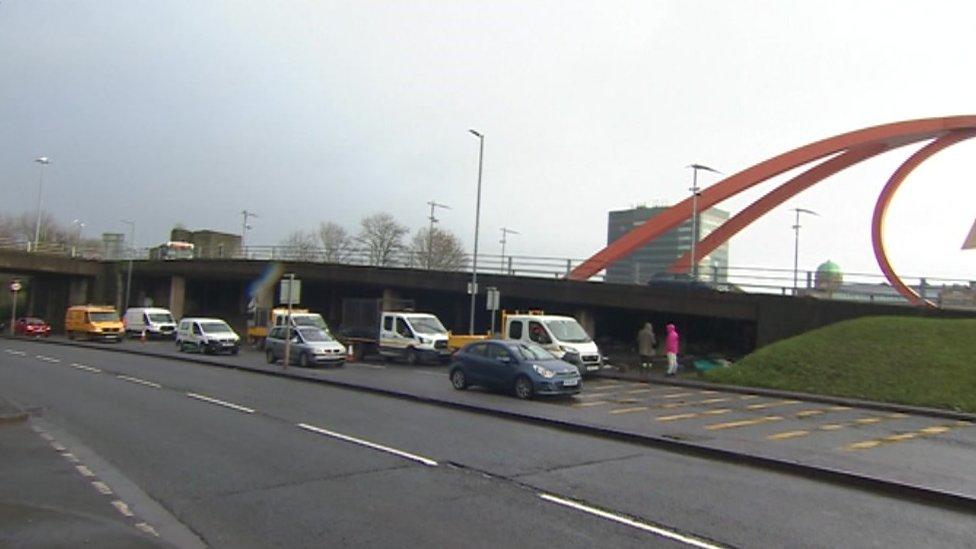 The site is next to one of the busiest roads into Newport