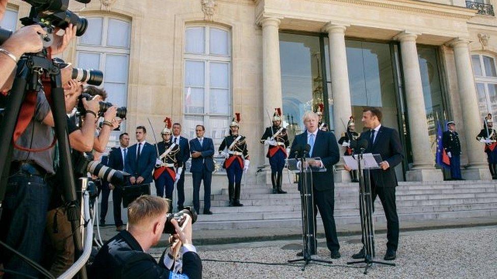 Boris Johnson and Emmanuel Macron