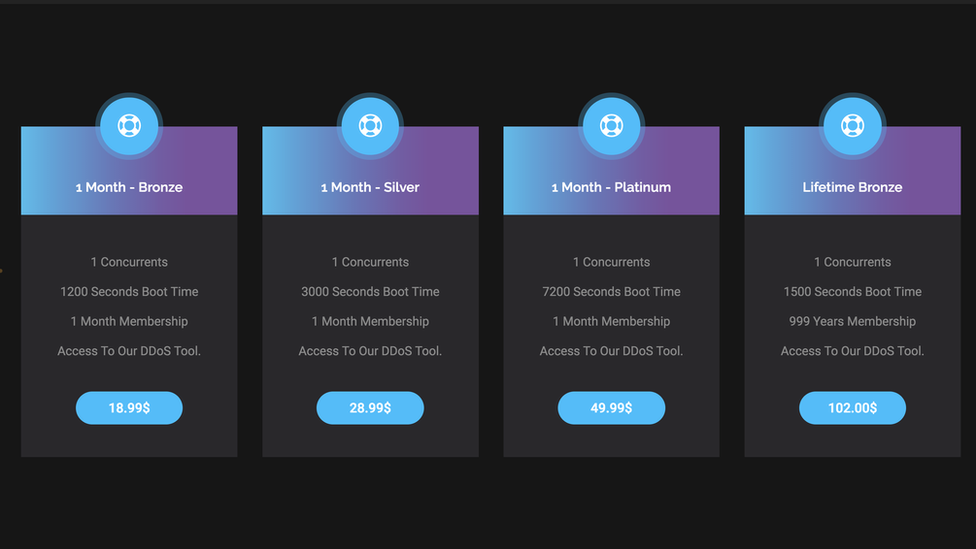 The webstresser payment options