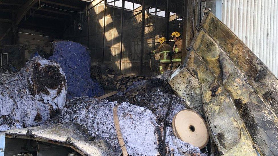 Fire at a customs building in Newry