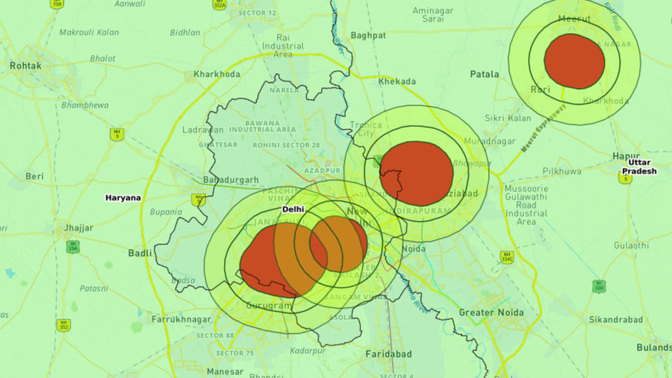 An interactive airspace map that demarcates zones where drones can fly and where they are prohibhited