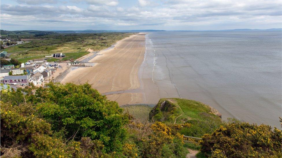 Pendine's famous beach