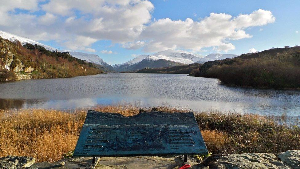 Llyn Padarn in Llanberis looking towards Snowdon, by Anna Hamblett