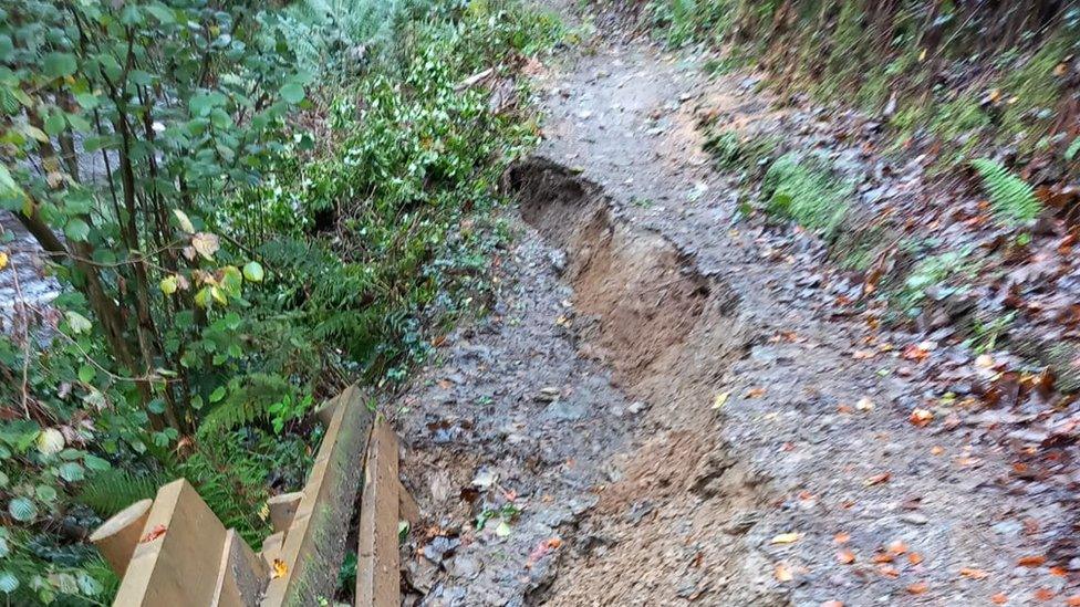 Landslip at Glen Maye