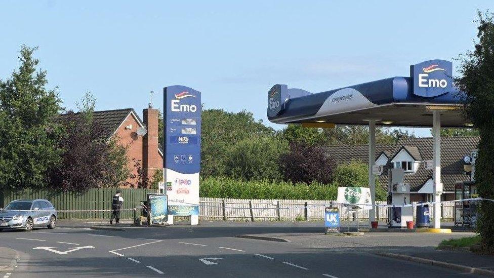 The service station where the shooting happened