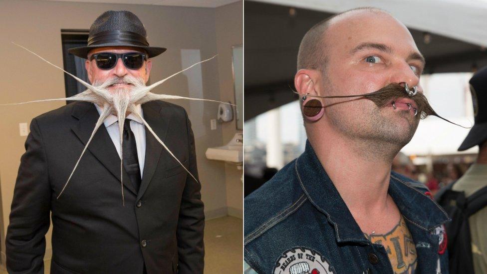 Composite image of competitiors at the 2017 Remington Beard Boss World Beard Moustache Championships
