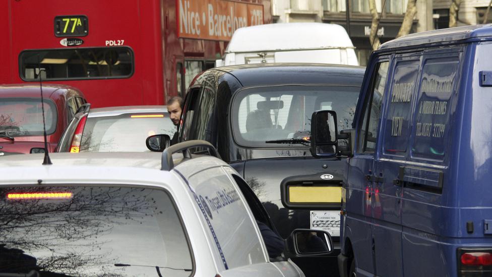 Traffic jam in central London