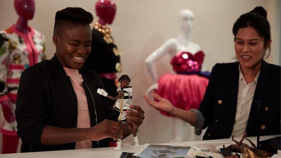 Nicola Adams and Barbie doll.