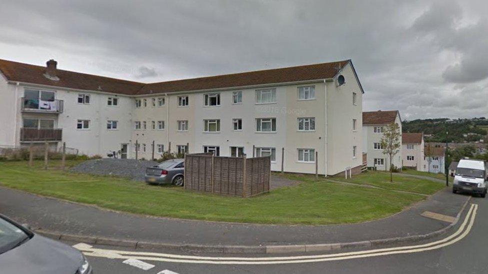 A view of flats owned by Tai Ceredigion Housing Association