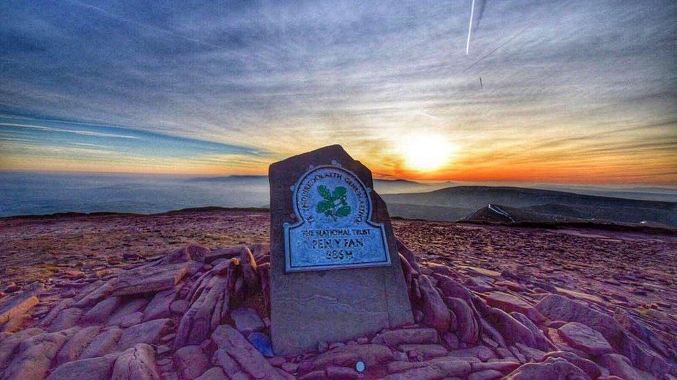 Summit of Pen y Fan in the Brecon Beacons