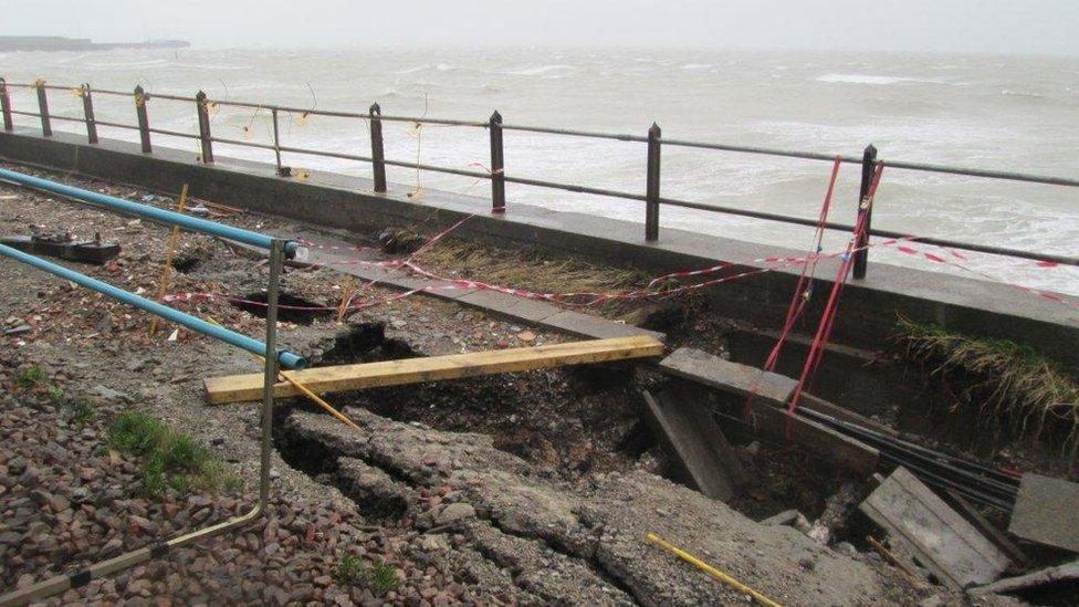 Trackside damage at Dover