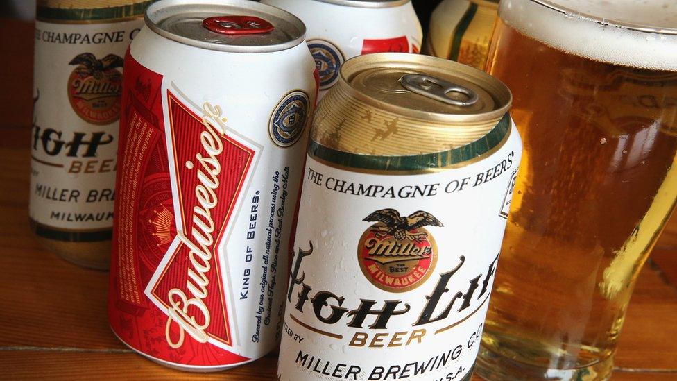 Budweiser and Miller beer