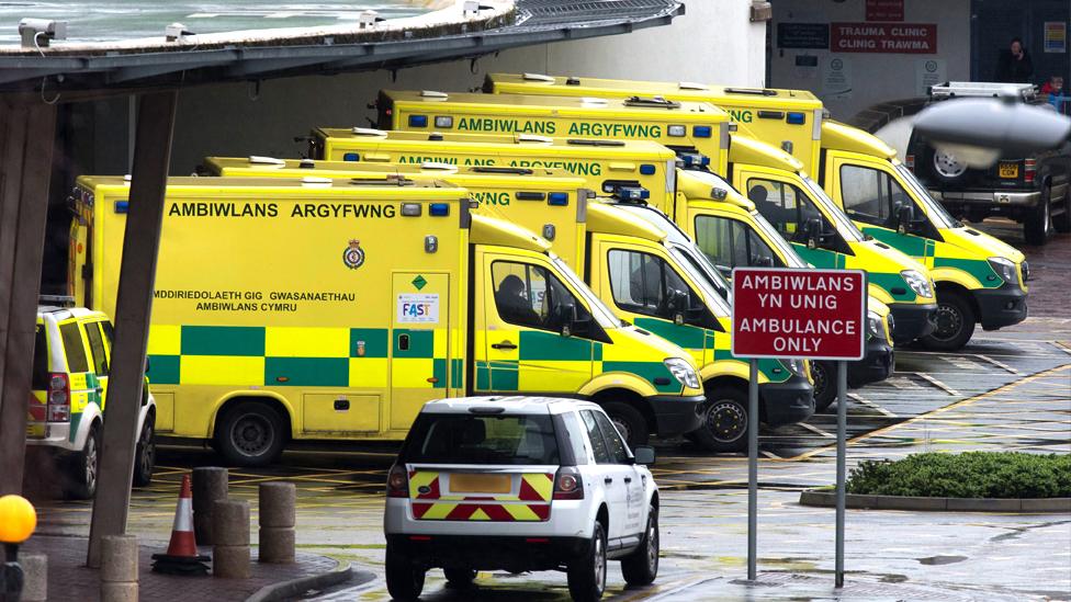 The accident and emergency department of the University Hospital of Wales, known locally as Heath Hospital in Cardiff