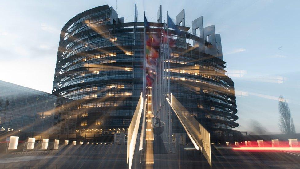 A general view on the European Parliament in Strasbourg, France, 17 January 2017.